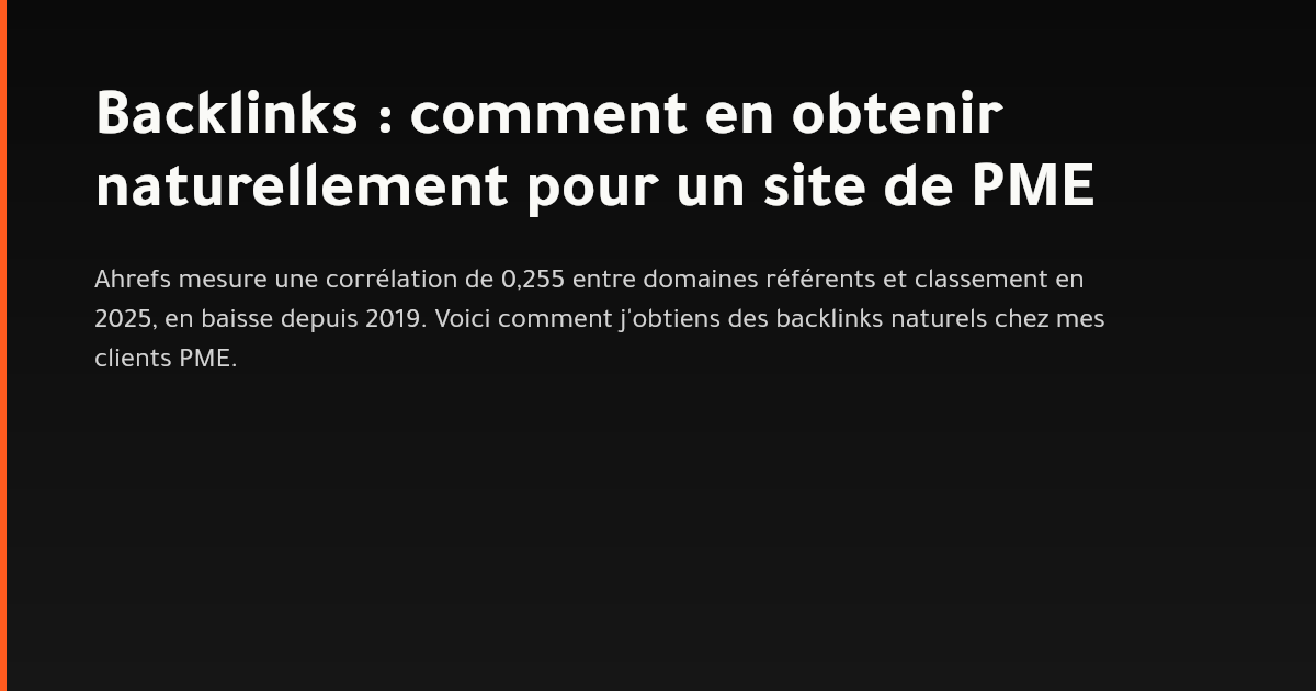 Tableau comparatif des tactiques d'acquisition de backlinks naturels pour un site de PME en 2026