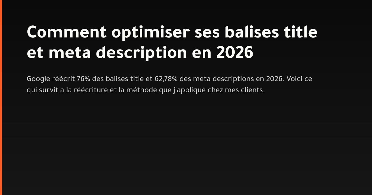 Comparaison entre une balise title originale et sa réécriture par Google dans les résultats de recherche