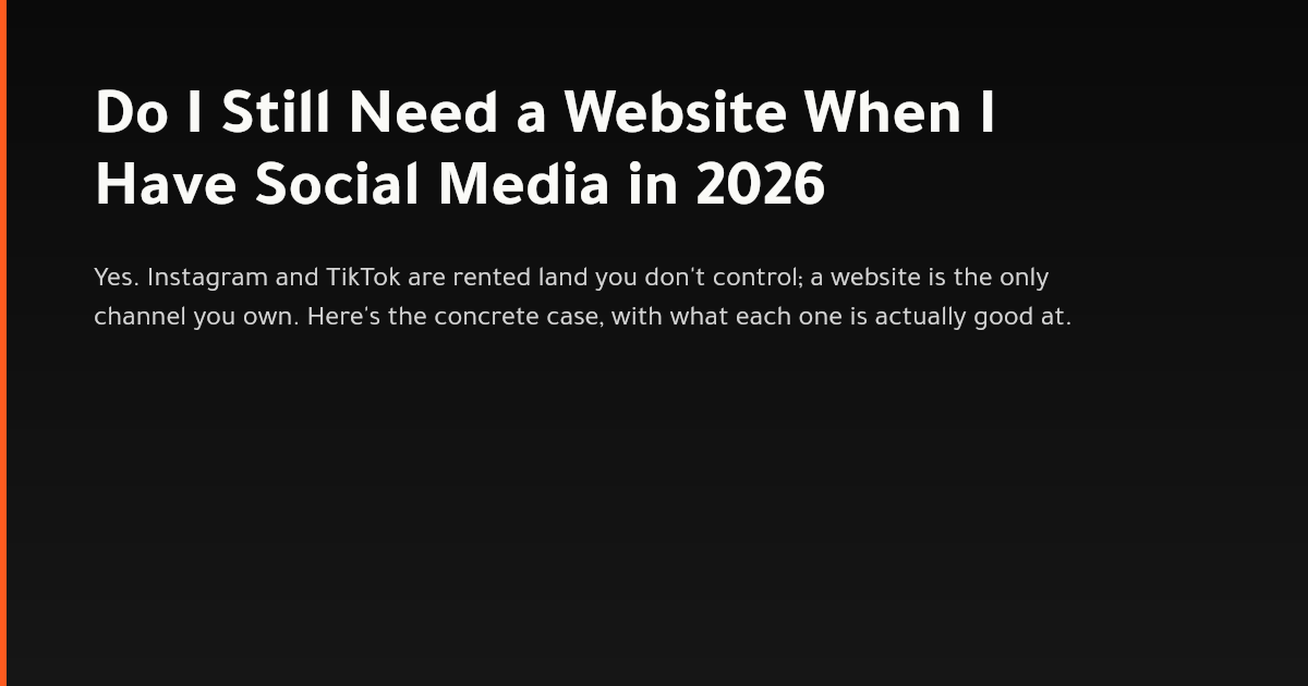 A US small business owner comparing an Instagram profile with an owned website