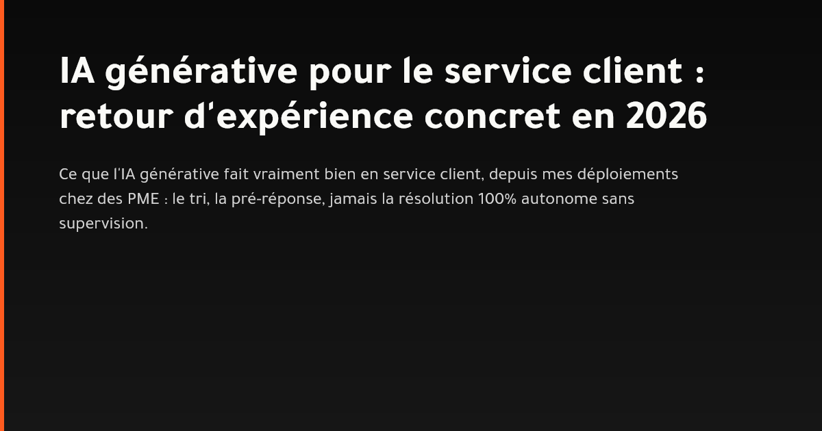 Schéma d'un flux de service client assisté par IA générative avec validation humaine