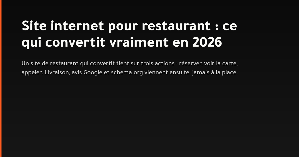Les éléments qui font convertir un site internet de restaurant en réservations en 2026