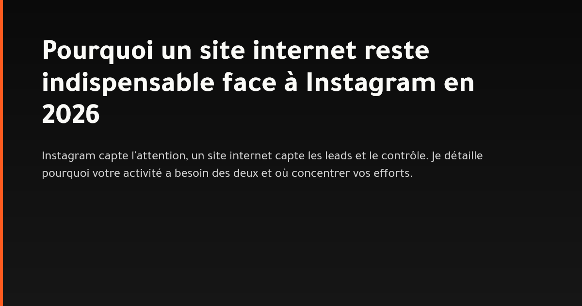 Illustration sur le débat entre site internet et Instagram pour une PME